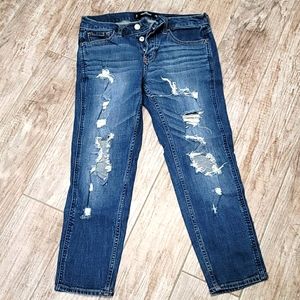Cute distressed crop jeans